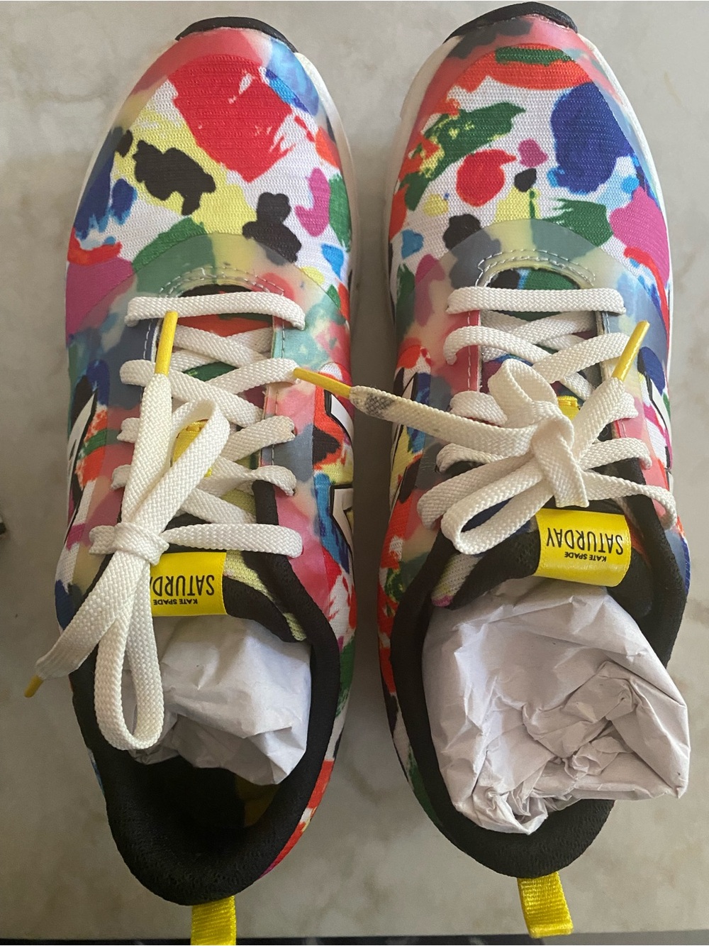 Kate Spade New Balance Womens Multicolor Canvas Sneakers with White Laces 7M